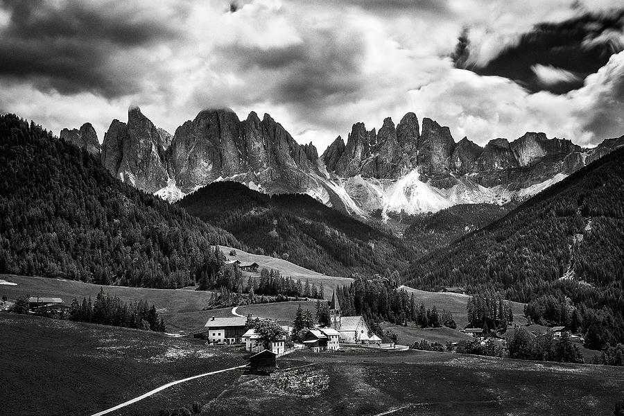 Black And White Photograph - Val di Funes by Andrei Dima
