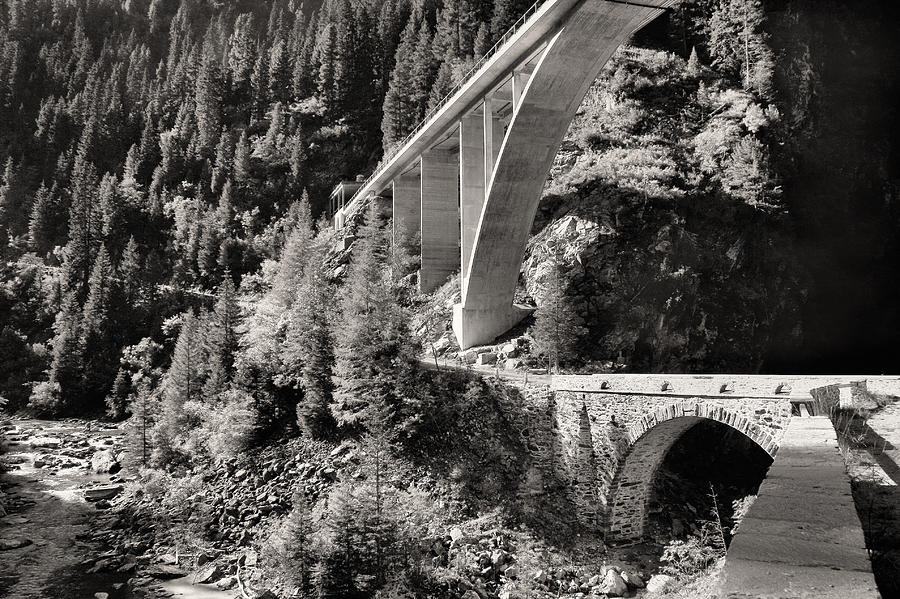 Val di Lei Bridges, Old and New Photograph by Steve Ember