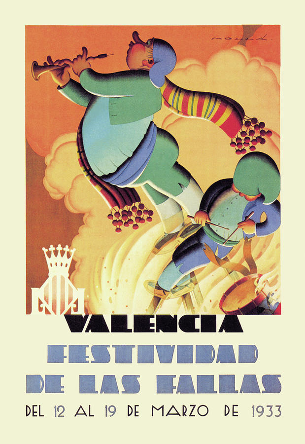 Valencia Festividad Painting by Molla