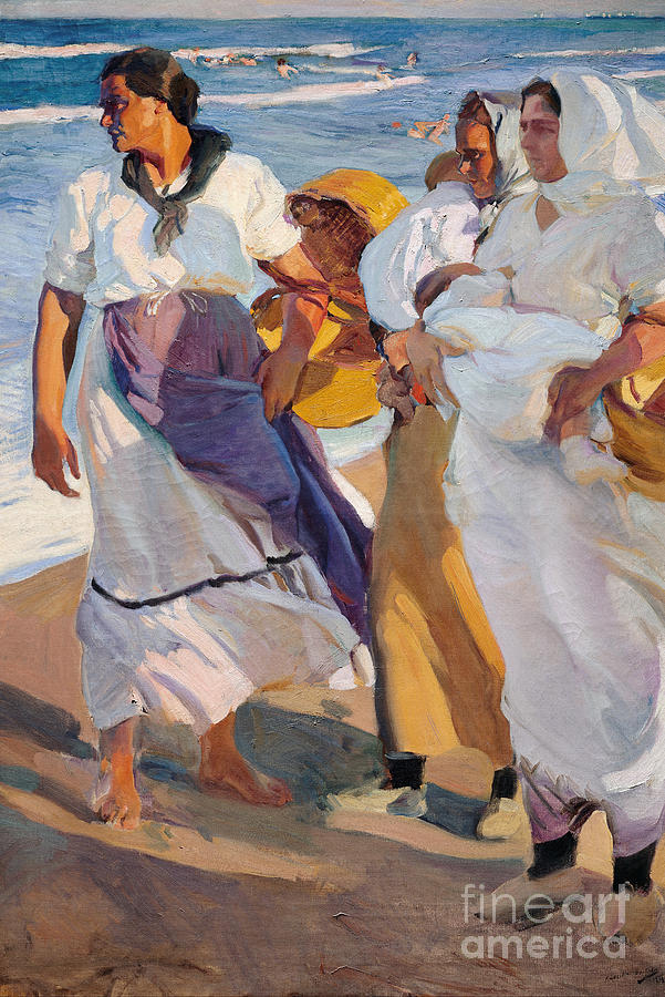 Joaquin Sorolla Y Bastida Painting - Valencian Fisherwomen, 1915 by Joaquin Sorolla y Bastida