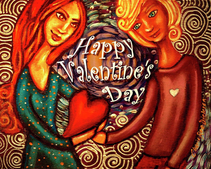 Holiday Painting - Valentine Couple by Cherie Roe Dirksen
