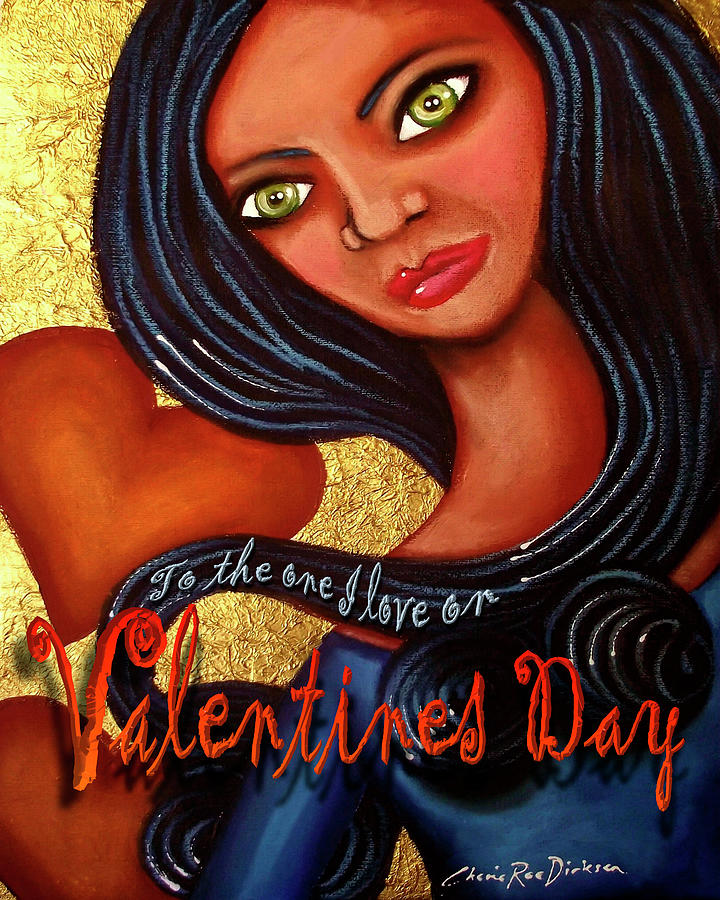 Holiday Painting - Valentine Girl II by Cherie Roe Dirksen