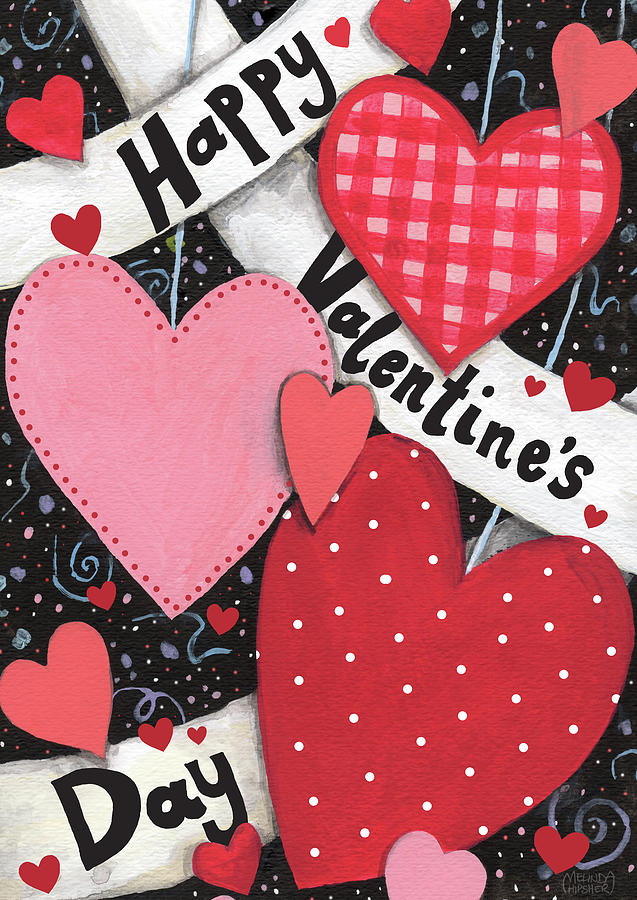 Valentines Day Painting - Valentine Heart Happy by Melinda Hipsher