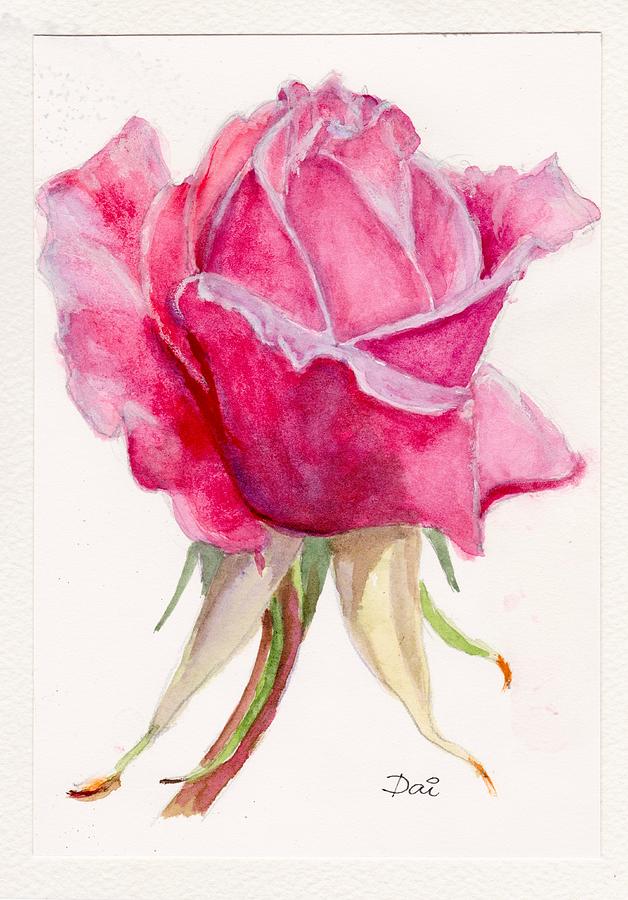 Valentine Rose 2019 Painting by Dai Wynn