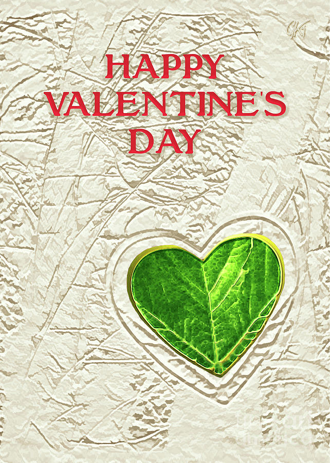 Valentines Day - Heart Leaf Digital Art by Gabriele Pomykaj