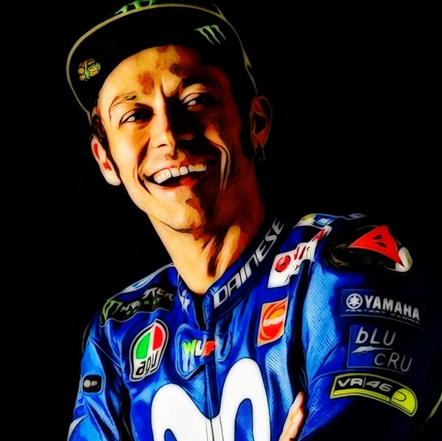 Valentino Rossi Portrait Painting 46 The Doctor Painting ...