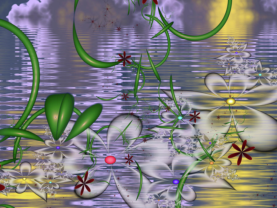 Flower Digital Art - Valhalla Dreams by Fractalicious