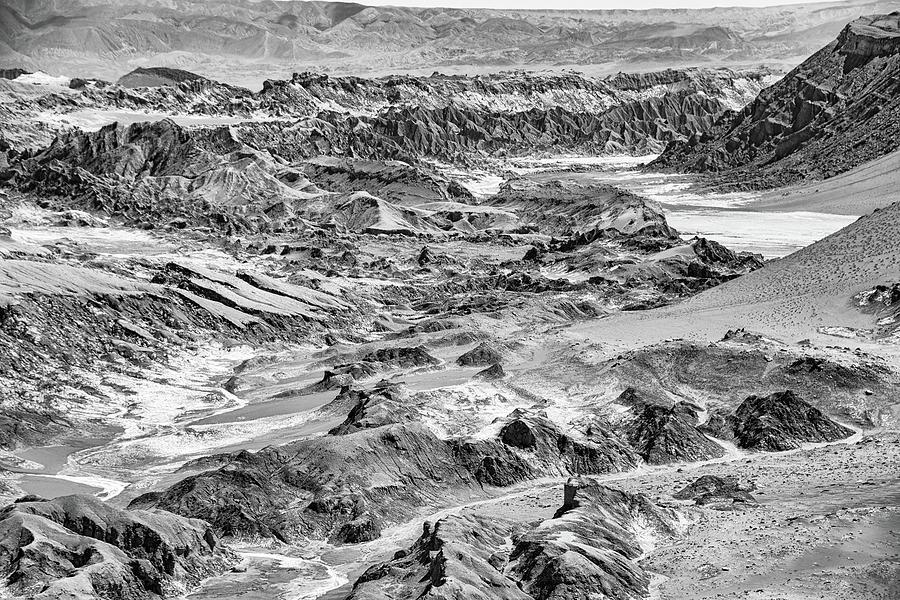 Valle de la Luna in Monochrome Photograph by Mark Hunter