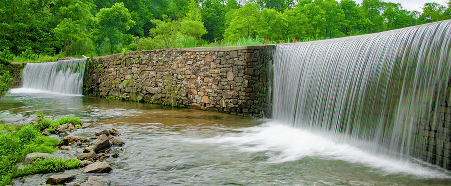 Valley Creek Waterfall Panorama Photograph by Bill Cannon