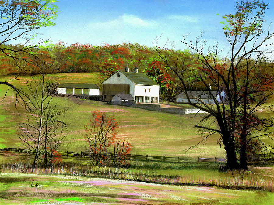 Valley Forge Farm Painting by Thomas Linker