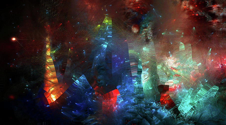 Landscape Digital Art - Valley Of Crystals by Natalia Rudzina