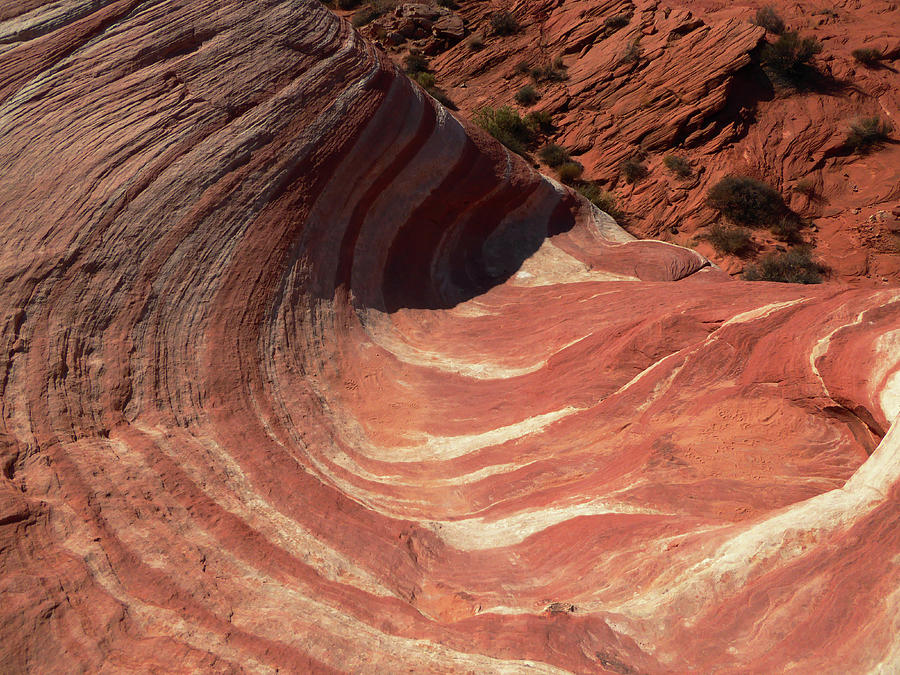 Valley of Fire Abstract Swirl Photograph by Alan Socolik