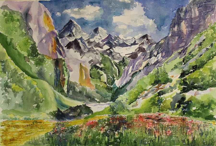 Valley of Flowers Painting by Geeta Yerra