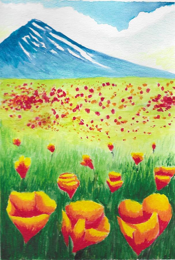 Valley of Poppies Painting by Chanler Simmons