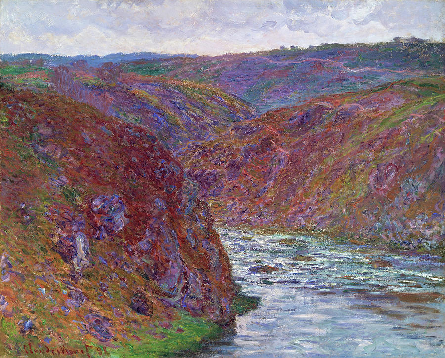 Claude Monet Painting - Valley of the Creuse, Gray Day - Digital Remastered Edition by Claude Monet