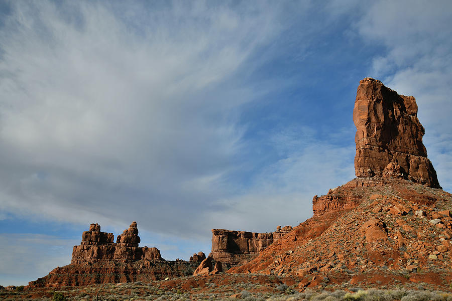 Valley of the Gods Cotton Candy Clouds Photograph by Ray Mathis