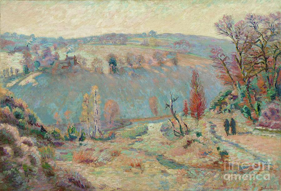 Valley Of The Sédelle At Pont Charraud Drawing by Heritage Images