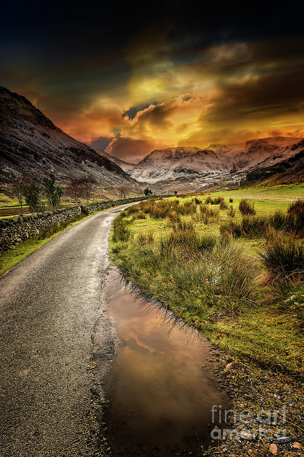 Sunset Photograph - Valley Sunset Snowdonia by Adrian Evans Sunset Photograph - Valley Sunset Snowdonia by Adrian Evans
