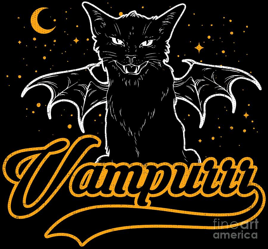 FREE shipping Vampurr Vampire Black Cat Halloween Cat Halloween