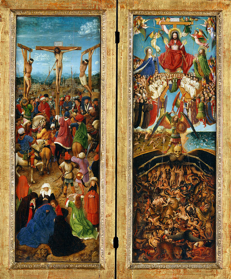 The Crucifixion and The Last Judgement Painting by Jan Van Eyck