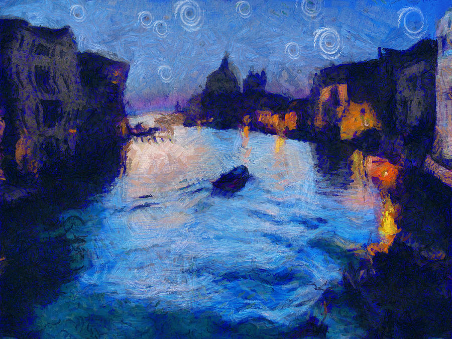 Van Gogh in Venice Digital Art by Robert Bissett
