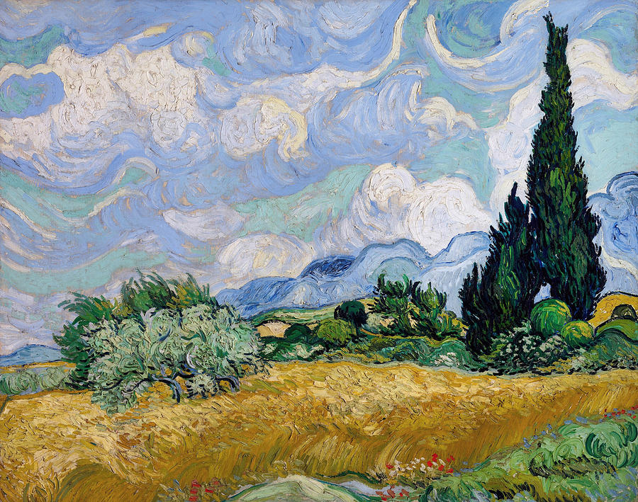 Wheat Field With Cypresses 18 Painting By Vincent Van Gogh