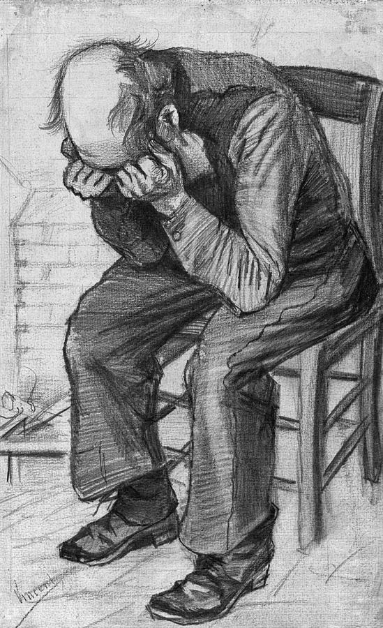 Worn Out, 1882 Drawing by Vincent Van Gogh