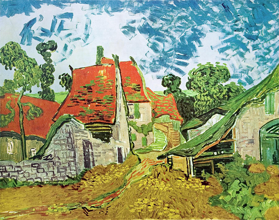 Vincent Van Gogh Painting - Van Gough-village Street In Auvers by Portfolio Arts Group