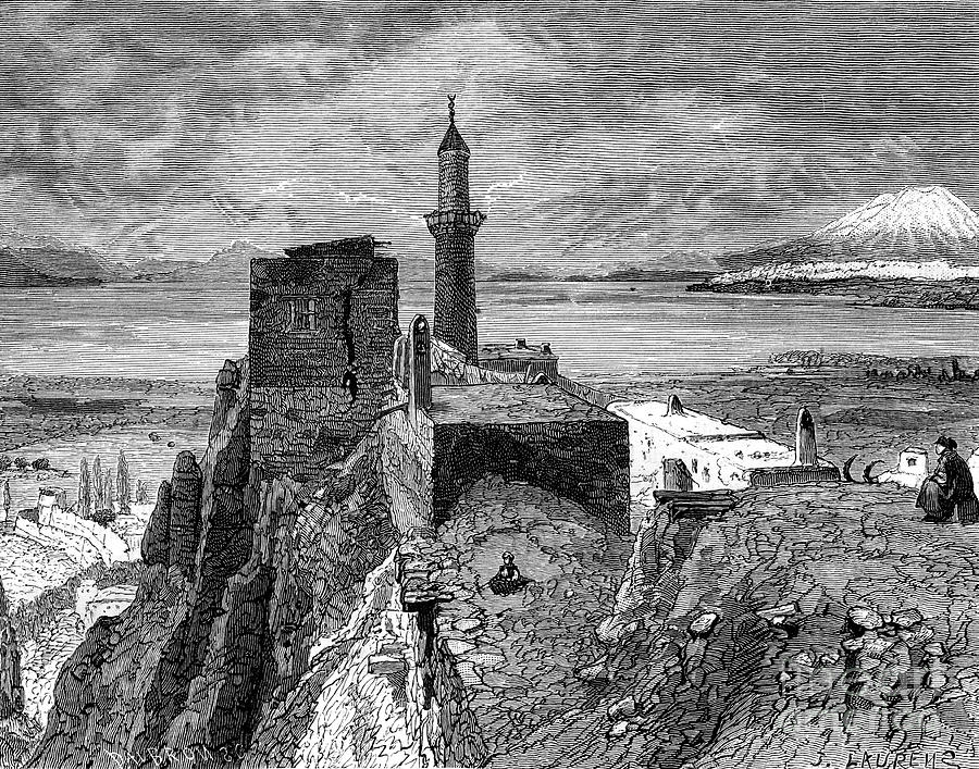 Van Lake And Fortress, 19th Century Drawing by Print Collector