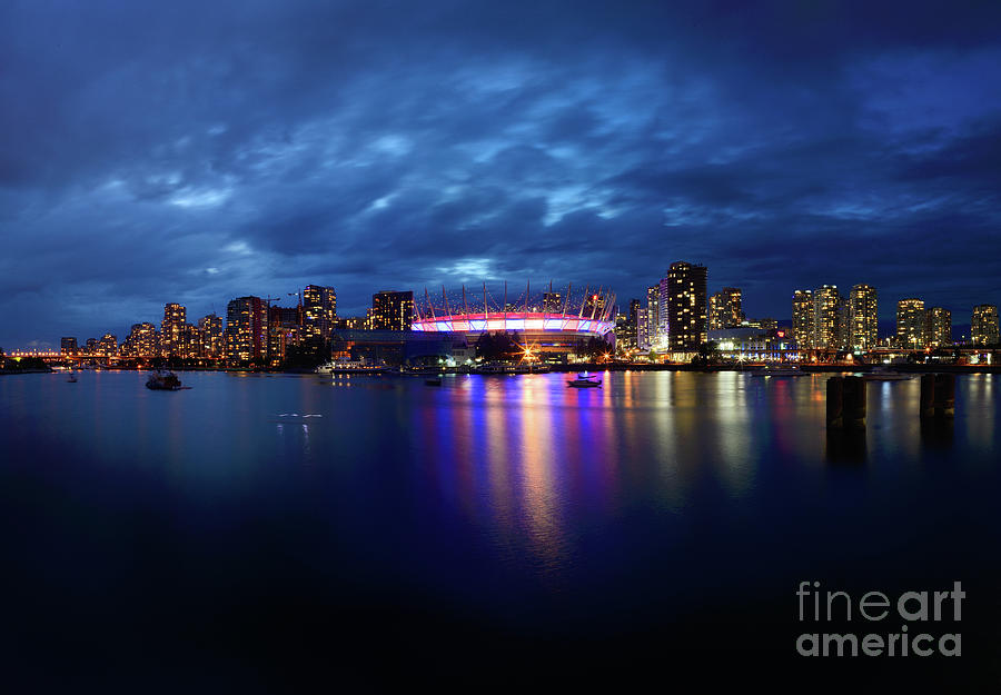 Vancouver Bc Place Stadium With Neat Clouds Photograph by Terry Elniski