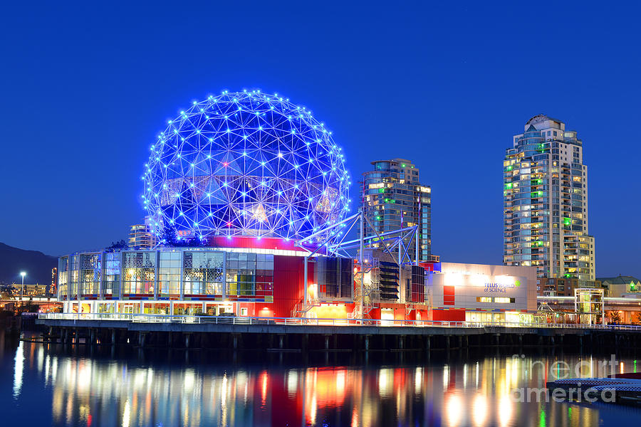 Vancouver Science World At Night Photograph by Wangkun Jia Fine Art