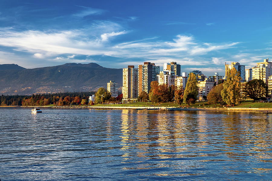 Vancouver skyline  Photograph by Alex Lyubar