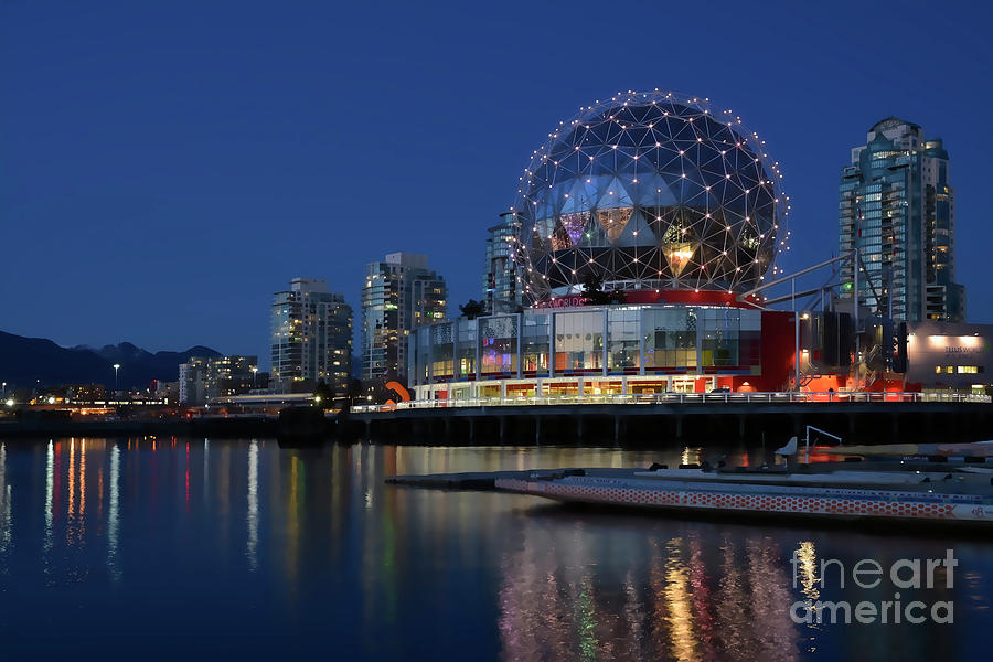 Vancouver Telus World of Science at Blue Hour Photograph by Maria Janicki
