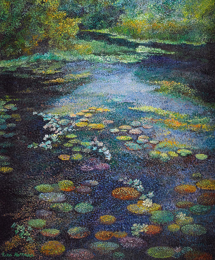 Vancouvers Water Lily Pond, an Inspiration Painting by Rita Hoffman Shulak