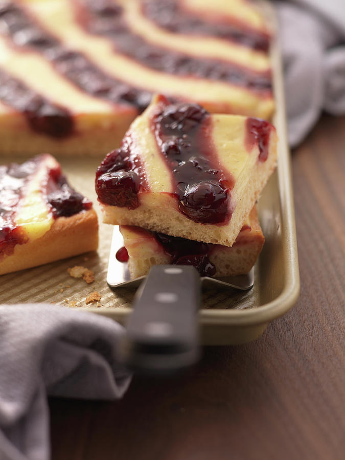 Vanilla And Cherry Cake Photograph by Eising Studio