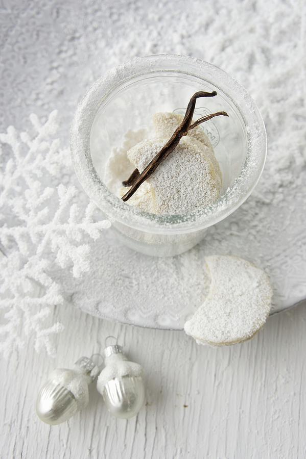 Vanilla Cookies In A Glass Photograph by Martina Schindler