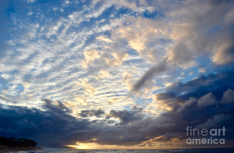 Vanilla Sky - Sunset Beach Hawaii Photograph by Debra Banks