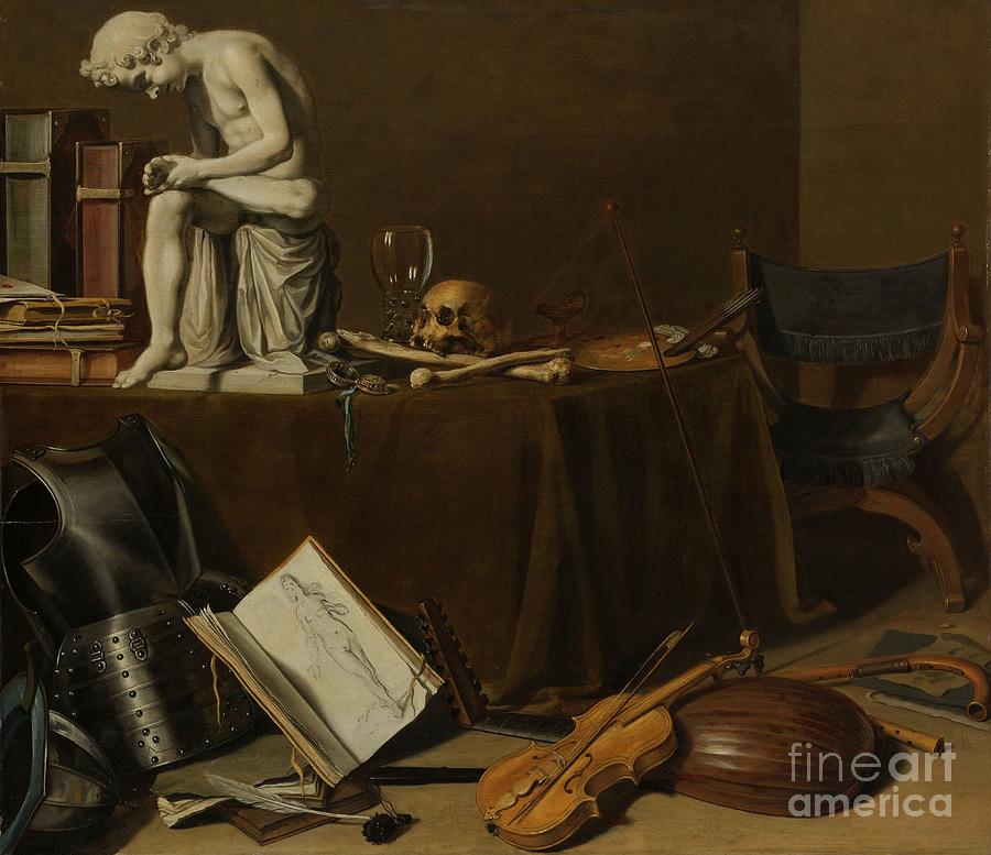 Vanitas Still Life With The Spinario, 1628 Painting by Pieter Claesz