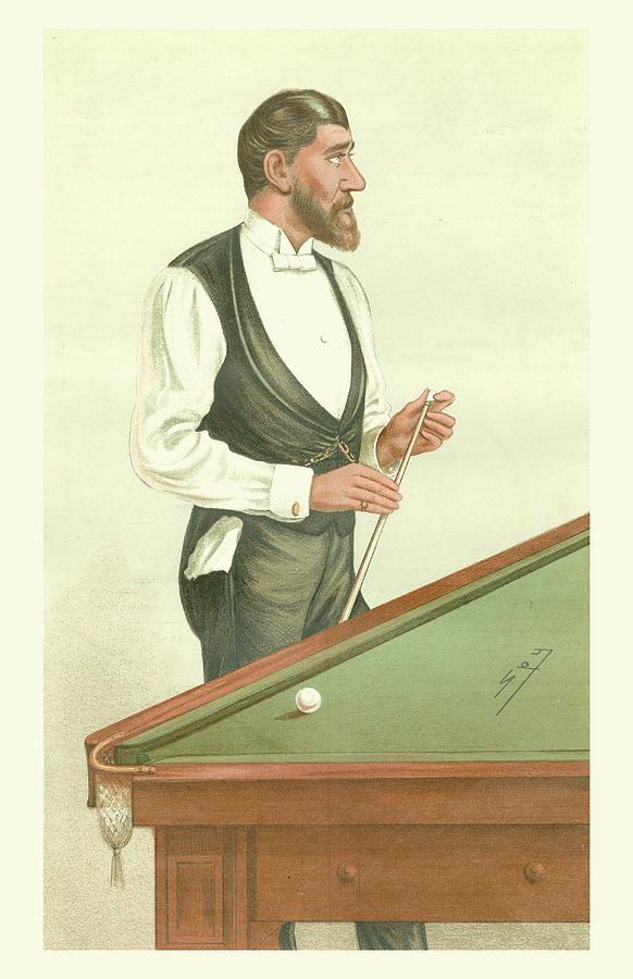 Vintage Painting - Vanity Fair Billiards by Spy