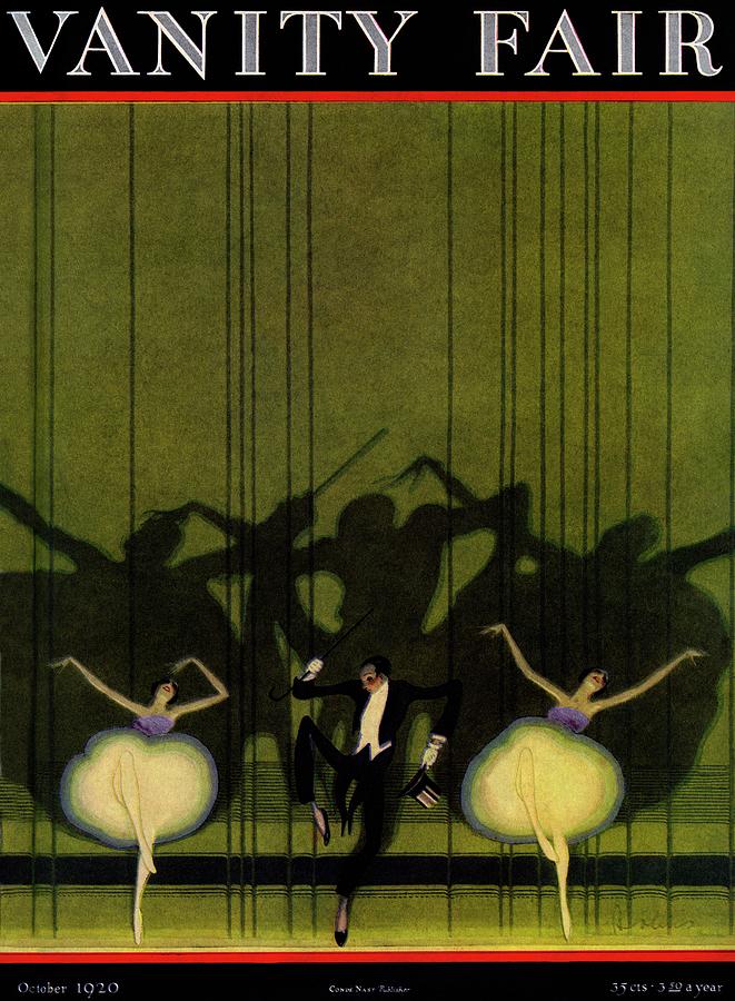 Vanity Fair Cover Of Three Dancers On Stage Painting by William Bolin