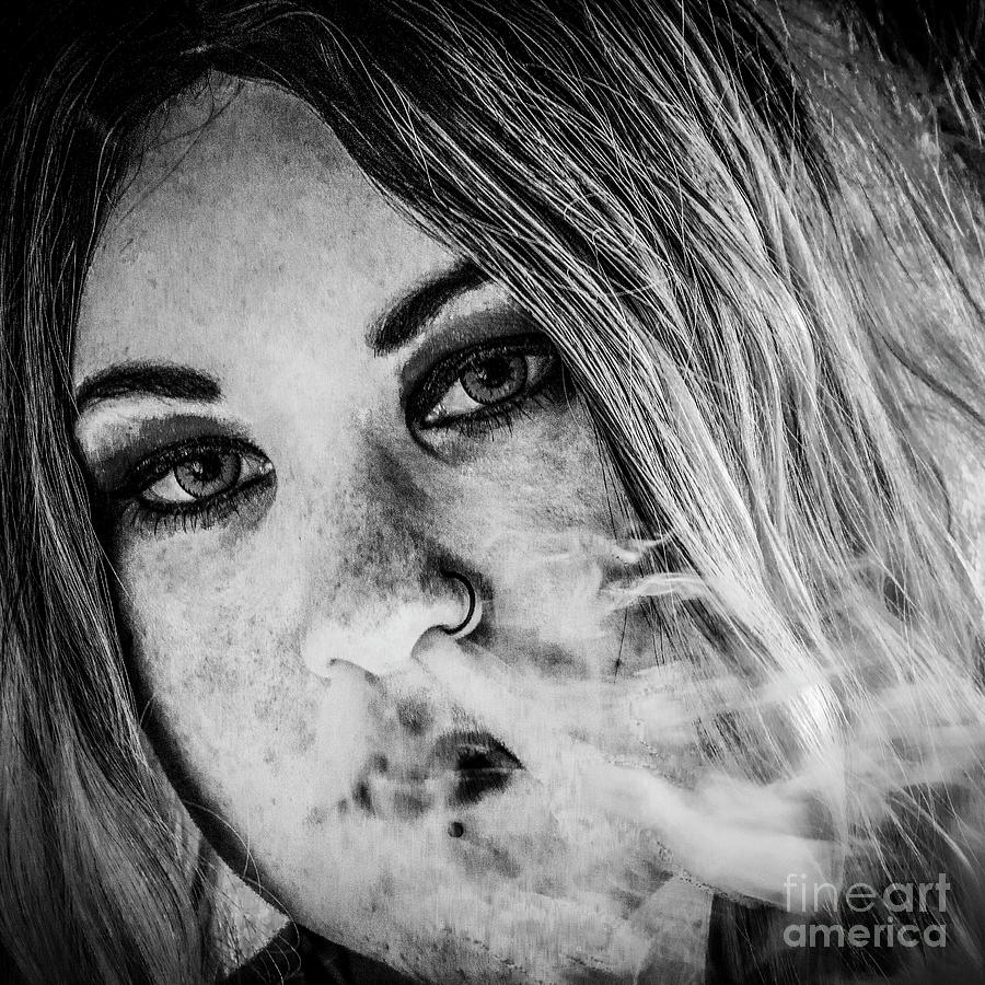 Vaping Girl by Nigel Dudson Vaping Girl by Nigel Dudson
