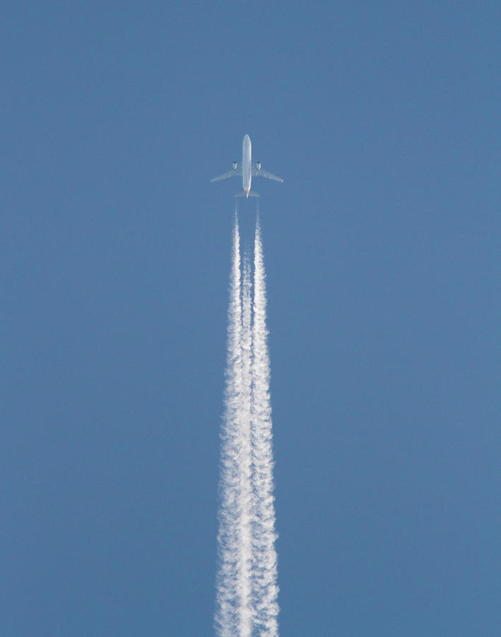 Vapour Trail Contrail From Aircraft Photograph by Nhpa - Pixels