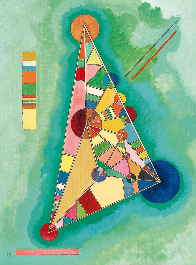 Wassily Kandinsky Painting - Variegation in the Triangle - Bunt Im Dreieck by Wassily Kandinsky