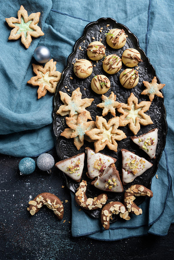 Variety Of Christmas Biscuits Photograph by Kati Neudert