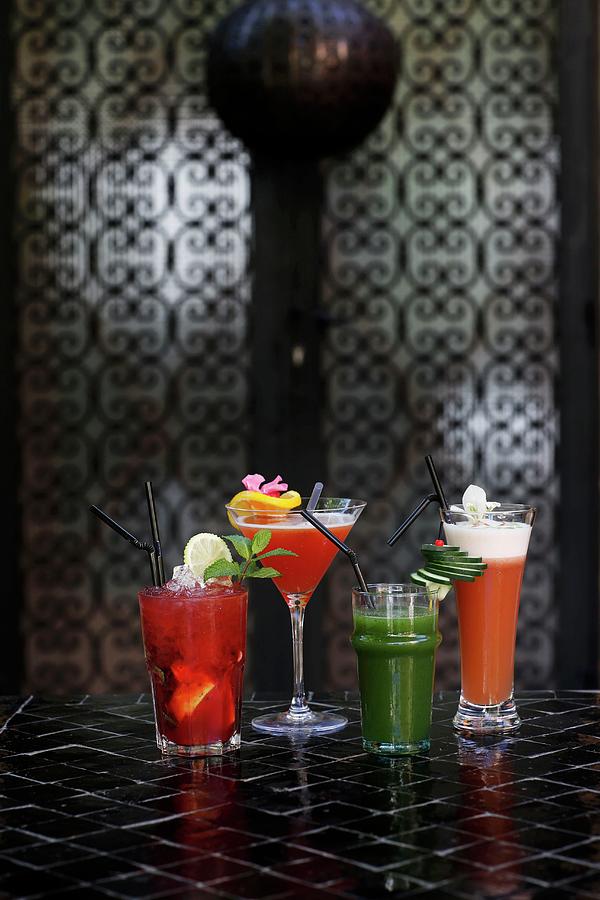 Various Cocktails, Marrakesh, Morocco Photograph by Jalag / Markus Bassler