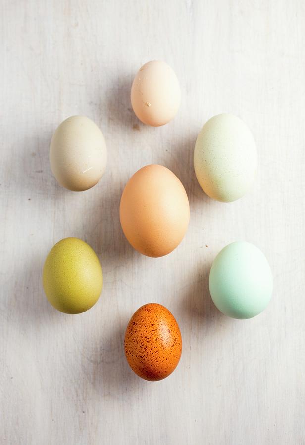 Various Coloured Eggs Photograph by Emily Clifton