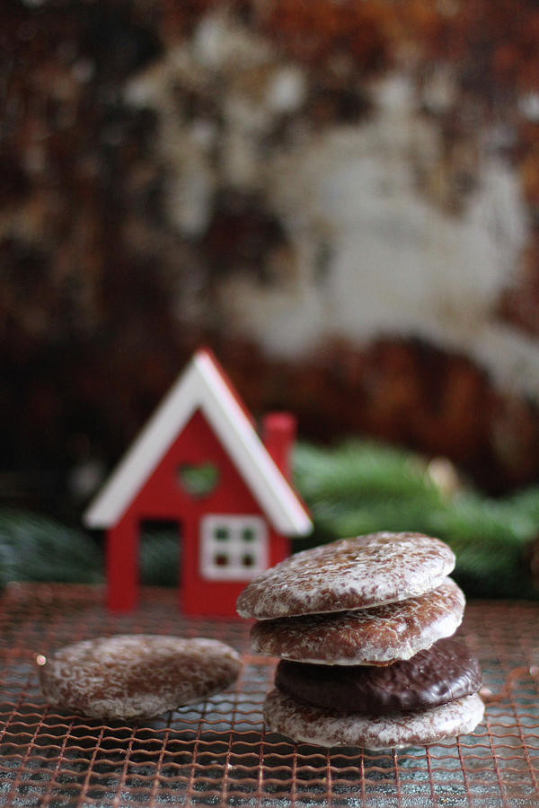 Various Elisenlebkuchen nuremberg Gingerbread Cake On A Cooling Rack Photograph by Sylvia E.k Photography