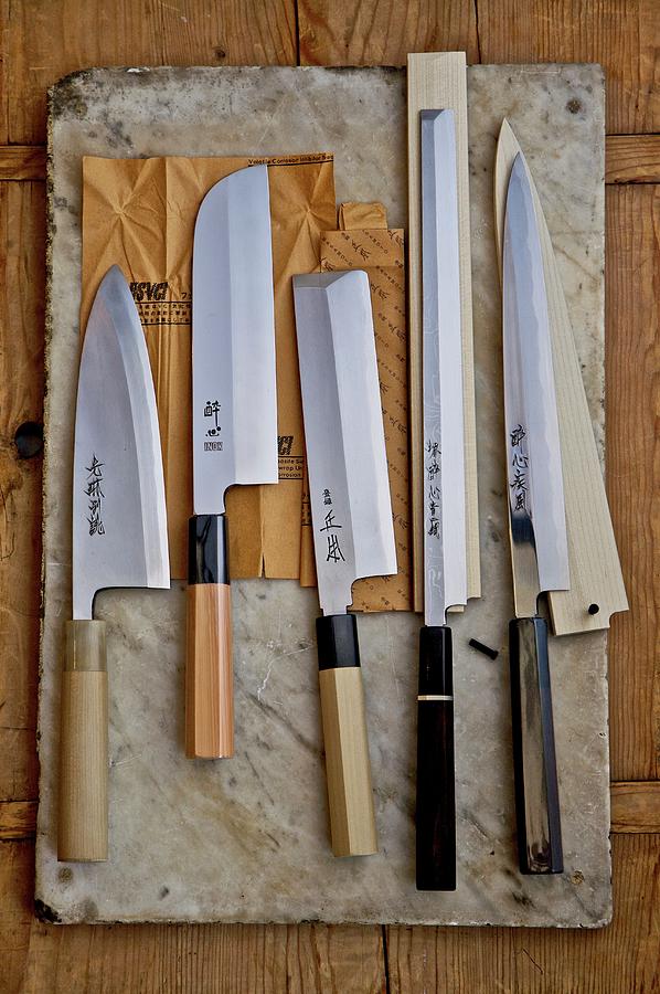 Various Japanese Knives Photograph by Andre Baranowski