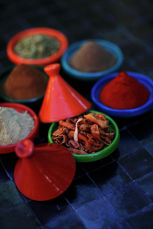 Various Spices, Marrakesh, Morocco Photograph by Jalag / Markus Bassler