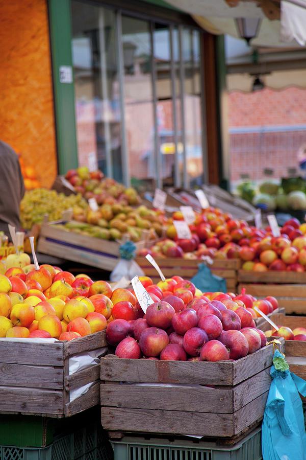 Various Types Of Apples On Polish Market Place Photograph by Studio Lipov